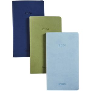 Brepols Agenda 2024 • Interplan 6t • Colora • softcover • 9 x 16 cm • 1week/2 pagina's • Donkerblauw