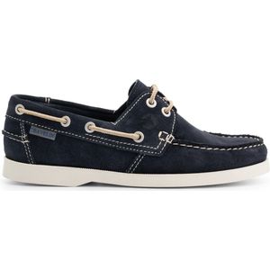 Travelin' Penzance Damesschoenen mocassins Suede Leer - instappers vrouwen - Donkerblauw leer - Maat 37