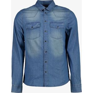 Unsigned heren denim overhemd - Blauw - Maat XL