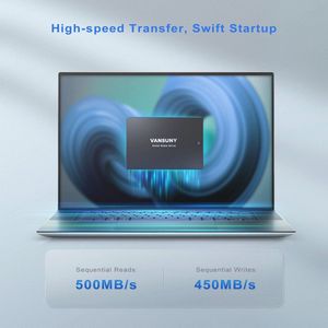 Interne SSD 256 GB SATA III 2,5 inch met 6 Gb/s, 3D NAND - Hoge leessnelheid 500 MB/s