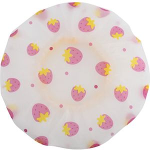 dikke waterdichte douchekap voor baden, cosmetische verzorgingskap voor in de keuken, oliedampdichte hoed, pvc douchekap, aardbeienschijfje, haarspeld