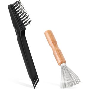 Haarborstel Cleaner Tool - 2 Stuks Kam Reinigingsborstel voor Het Verwijderen van Haren