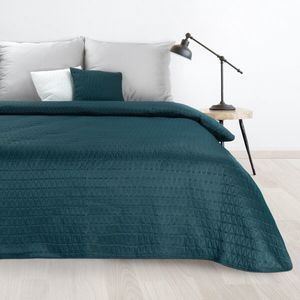 Oneiro’s luxe BONI Type 3 Beddensprei Turquoise - 170x210 cm – bedsprei 2 persoons – beddengoed – slaapkamer – spreien – dekens – wonen – slapen