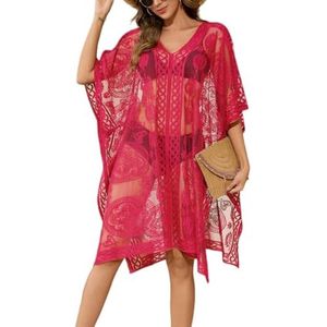 Stijlvolle Kimono Badjas met Kant - Lichtgewicht en Ademend - Perfect voor Strand, Vakantie en Loungen