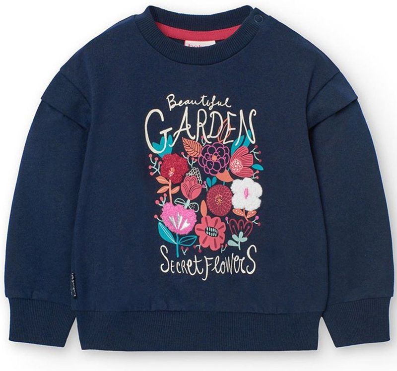 Boboli - Fleece Sweatshirt - Blauw - 18 Months - Meisjes