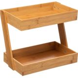 5Five keukenrek/opbergrek/aanrecht organizer - 32 x 23 x 26 cm - bamboe hout