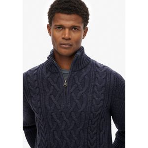 Superdry - Jacob Cable Knit - Gebreide Trui - Halve Rits