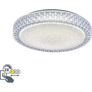 Leuchten Direct Roda - Retro LED Plafondlamp - 1 lichts - Ø 400 mm - Transparant - Woonkamer | Slaapkamer | Keuken