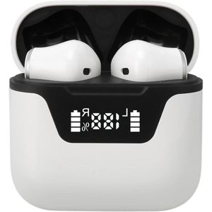 Real-time Stemvertaler Oordopjes Bluetooth 5.1 144 Talen 02 S Snelheid Aanraking Uitgaand Vrije Spraakmodi voor Studiereiszaken (Wit)