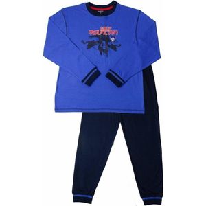 Blue Docks Jongens Pyjama - 100% Katoen - Blauw - Maat 152