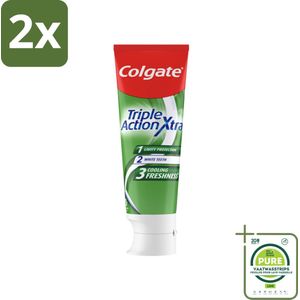 Colgate Tandpasta Triple Action Extra Fresh 75 ml - Voordeelverpakking - 2 stuks - Tandpasta - Colgate