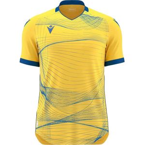 Macron Wyvern Eco Shirt Korte Mouw Heren - Geel / Royal | Maat: L