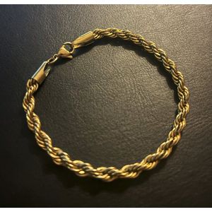 No-Fade Goud-Stijl Vergulde Gedraaide Draad Armband Sieraden Voor Dames En Heren