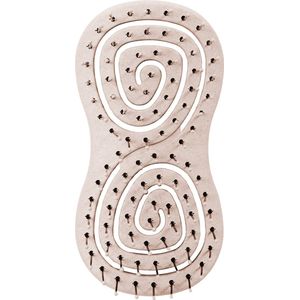 Chiara Ambra Haarborstel, klimaatneutrale biologische haarborstel zonder trekken met stro, hoofdmassage-haarborstel, ontwarrende borstel tegen haaruitval, anti-kroezende borstel voor gezond haar, beige