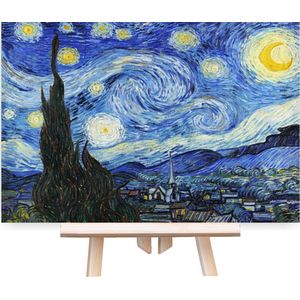 Schilderen Op Nummer Volwassenen - Do It Yourself Paintings - Van Gogh - De Sterrennacht - Kunst - Art - 40x50 cm - Canvas
