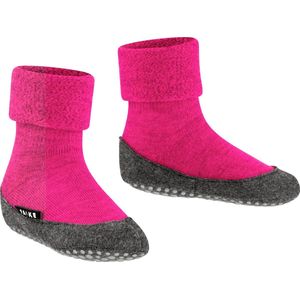 FALKE Cosyshoe Teens antislip noppen merino wol huissokken pantoffels kinderen roze - Maat 31-32