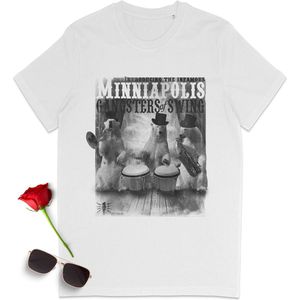 T shirt met muziek opdruk - Grappig tshirt heren en dames - Vrouwen en mannen t-shirt met beren trio - Unisex maten: S t/m 3XL - Shirt kleur: wit.