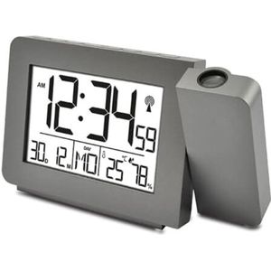 Wekkerradio met Projectie - Digitale Wekker - Digitale Klok - Grijs