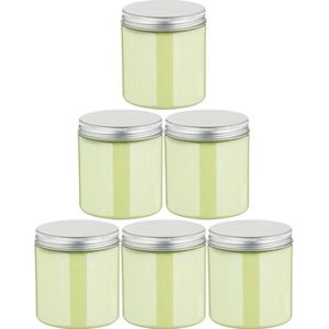 Scrubzout Fresh Ginger - 300 gram - Pot met aluminium deksel - set van 6 stuks - Hydraterende Lichaamsscrub