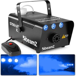 ICE Rookmachine met Afstandsbediening - BeamZ S700LED - 400ml Vloeistof Tank - 3 Leds - 700W