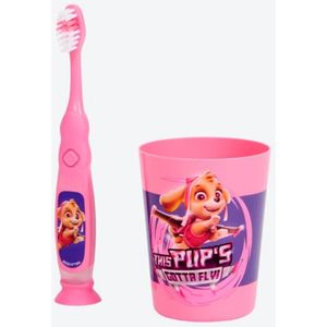 Paw Patrol - Tandenborstelset - Skye - Voor Kinderen 3+ - Met Timer en Zuignap