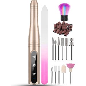 White-Label® Nagelfrees - Elektrische Nagelvijl - Manicure Set Elektrisch - Pedicure Apparaat - Goud