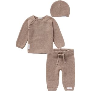 Noppies - Kledingset - 3delig - Broek Grover - Trui Pino - mutsje - Taupe - Maat 62