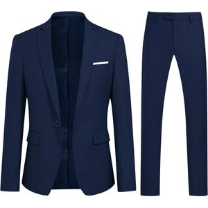 Allthemen Heren 2-Piece Suit - Zaken moderne casual jas pak - S