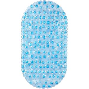 Relaxdays antislipmat bad - antislip badmat - anti slip douchemat - ovale antislip mat - blauw