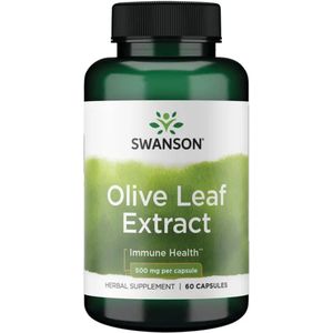 Swanson - Olijfblad Extract - 500mg - 60 Capsules - Gestandaardiseerd op minimaal 20% oleuropeïne