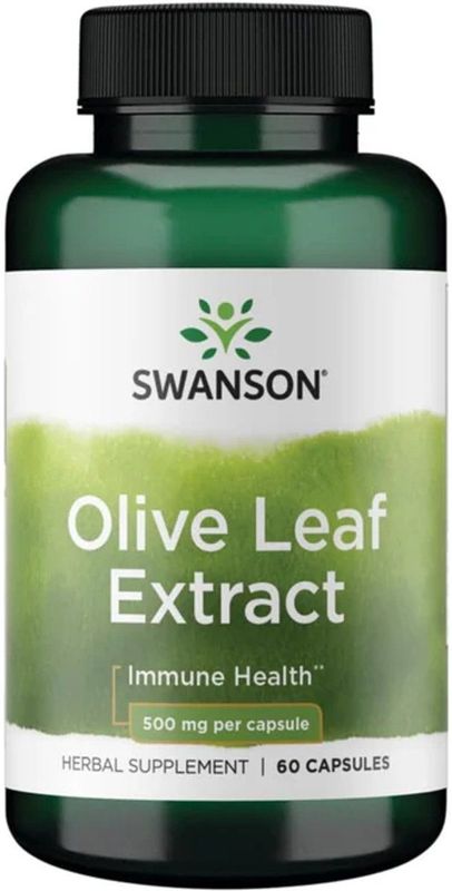 Swanson - Olijfblad Extract - 500mg - 60 Capsules - Gestandaardiseerd op minimaal 20% oleuropeïne