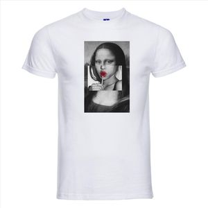 T-shirt Mona | Wit | Maat XXL