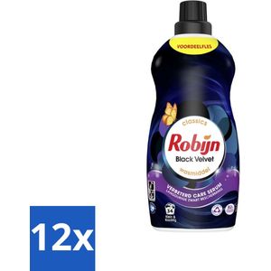 Robijn - Klein & Krachtig Black Velvet - Wasmiddel - 34 Wasbeurten - 1,19 L - Voordeelverpakking - 12 stuks