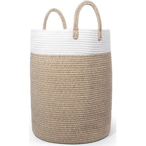 TheLau ® Stijlvolle Gevlochten Opbergmand met Handvatten voor Speelgoed en Wasgoed - Kinderkamer Essentials
