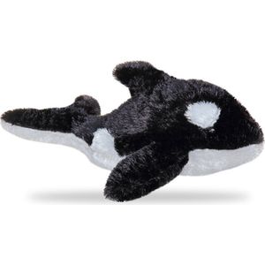 Orka Knuffel | Mini Flopsies | Aurora | Knuffels | Wit Zwart | Orka | Dolfijn | Vis | 20 cm