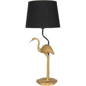 Tafellamp - Tafellamp Slaapkamer - Tafellampen - Tafellampen Woonkamer - Tafellamp Zwart - Flamingo - Goud - 58 cm