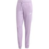Adidas essentials 3-stripes fleece slim broek in de kleur paars.