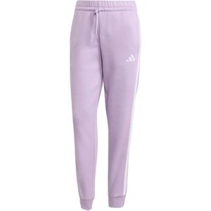 Adidas essentials 3-stripes fleece slim broek in de kleur paars.