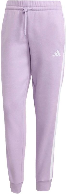 Adidas essentials 3-stripes fleece slim broek in de kleur paars.
