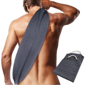 Natuurlijke peeling rugborstel met 2 handgrepen voor het verwijderen van dode huid