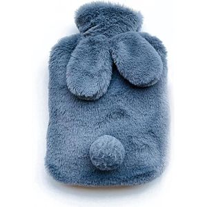 Warmtekruik - Warmwaterkruik - Waterkruik - Voor Pijnverlichting - fleece - Blauw