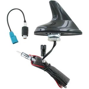 Shark antenne glossy zwart AM 35dB/FM 20dB Dinmale/ Fakra aansluitingAntenne lengte: 9.5 x 7 x 7cmKabellengte: 20cm