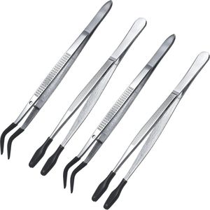 4 Stuks Rubberen Pincet voor Knutselen en Laboratoriumgebruik