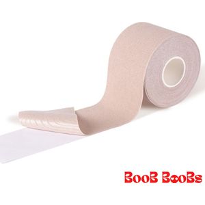 Boob Boobs Boobtape - Boob Tape- Fashion tape- versteviging tape - 5 meter XL - milky + tepel cover pets 6 stuks