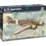 1:72 Italeri 1412 S.79 Sparviero - Bomber version Plane Plastic Modelbouwpakket