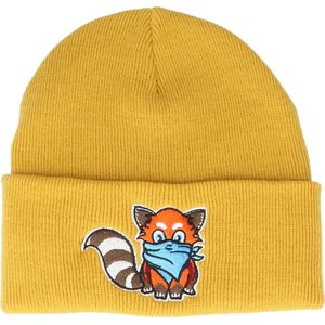 Hatstore- Kids Hatsie The Red Panda Mustard Cuff - Kiddo Cap Cap