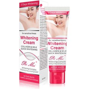 50 ml Huidwitmakende crème, voor Gezicht en Lichaam, donkere huid, hals, gevoelige gebieden, ellebogen, binnenste dijen, knieën, lichaam oksels, Beauty Care Cream Bleaching Lightening Cream voor Donkerecrème.