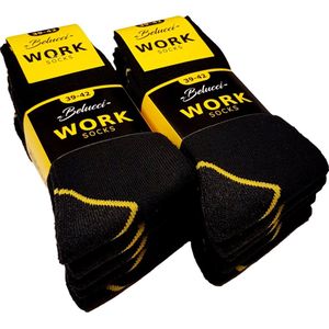 Belucci Premium Werksokken - 10 paar - Zwart - Maat 39/42