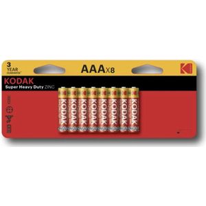Kodak Super Heavy Duty AAA Batterij 8 Stuks