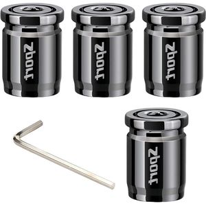 Zeynomax - 4-pack ventieldoppen met diefstalbeveiliging voor auto's en fietsen